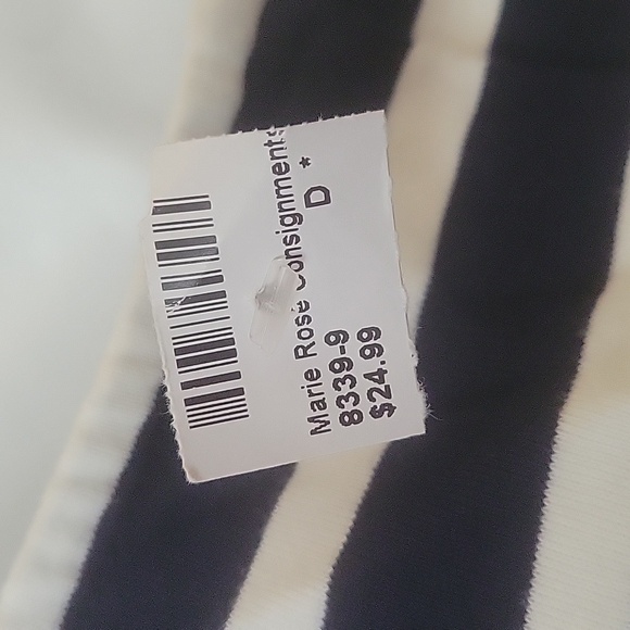 J. Crew navy blue and white horizontal stripes long sleeve dress - Picture 6 of 8